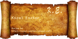 Kszel Eszter névjegykártya