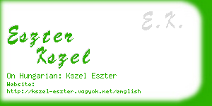 eszter kszel business card